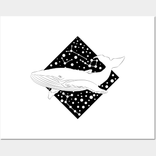 Whale in Space Posters and Art